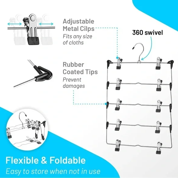 Adjustable Multi-Tier Pants Hanger - Picture 7 of 7